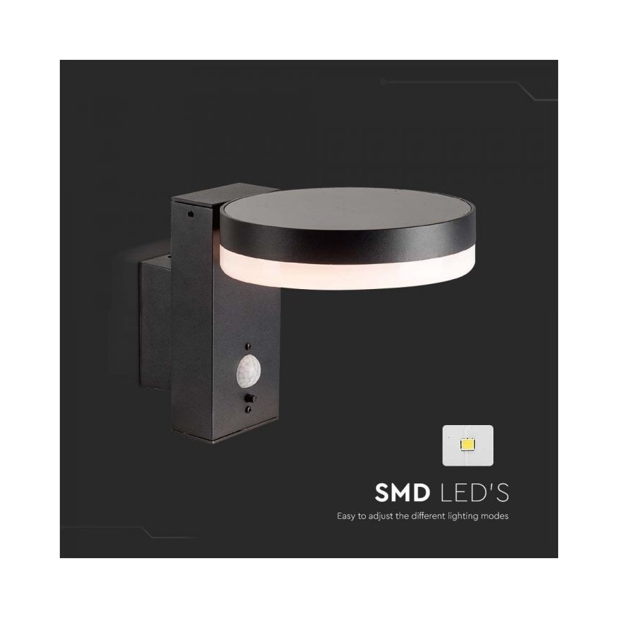 LED Външна соларна лампа за стена със сензор LED/5,5W/3,7V 3000K IP54 2000 mAh