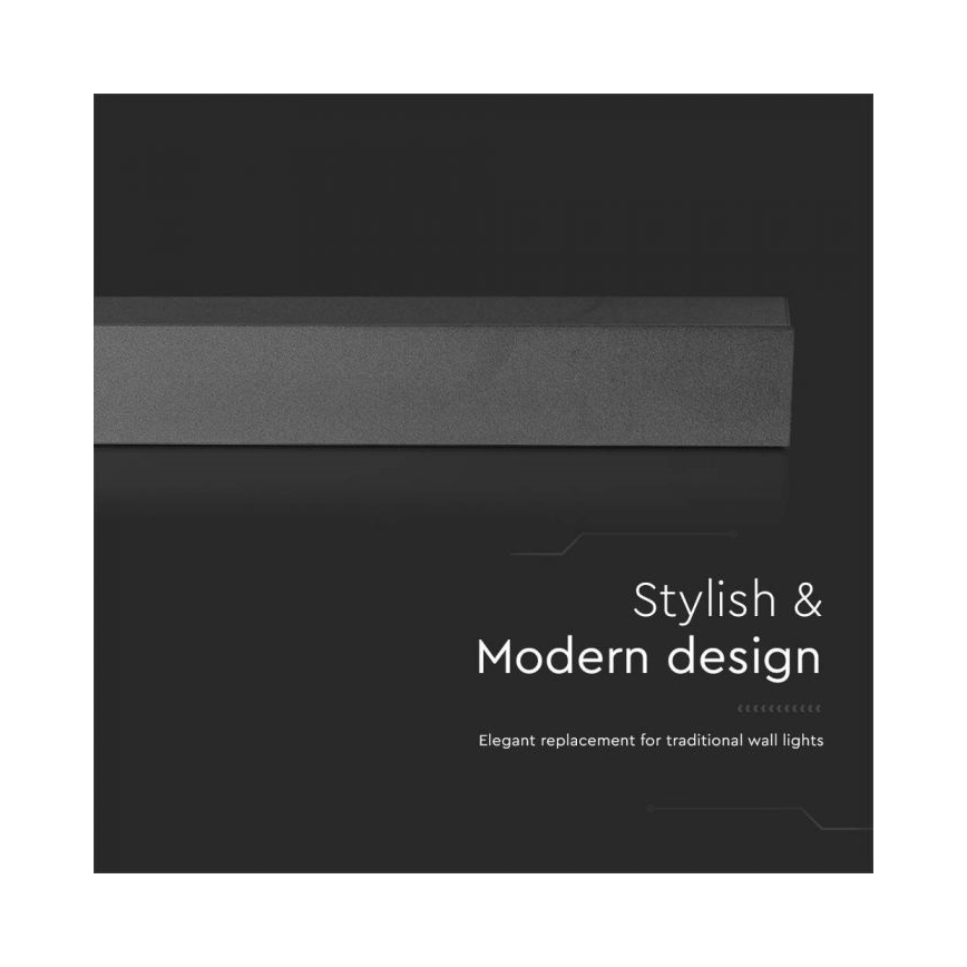 LED външна стенна лампа LED/23W/230V 4000K IP65 141 cm антрацит