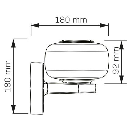 LED Външна стенна лампа MALAGA LED/12W/230V IP44 черна