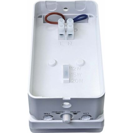 LED димируема външна стенна лампа със сензор за движение и сумрак LED/12/15/20W/230V IP65 бяла