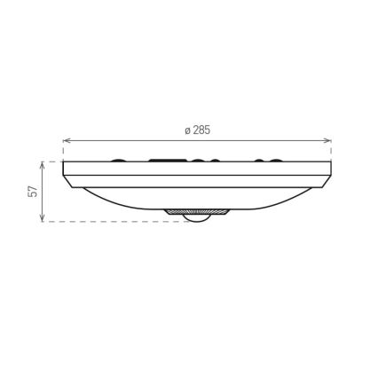 LED Външна таванна светлина с PIR сензор LED / 16W / 230V IP54