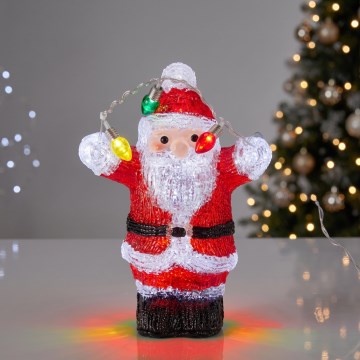 LED външна коледна декорация 20xLED/2xAA 21 см IP44 santa