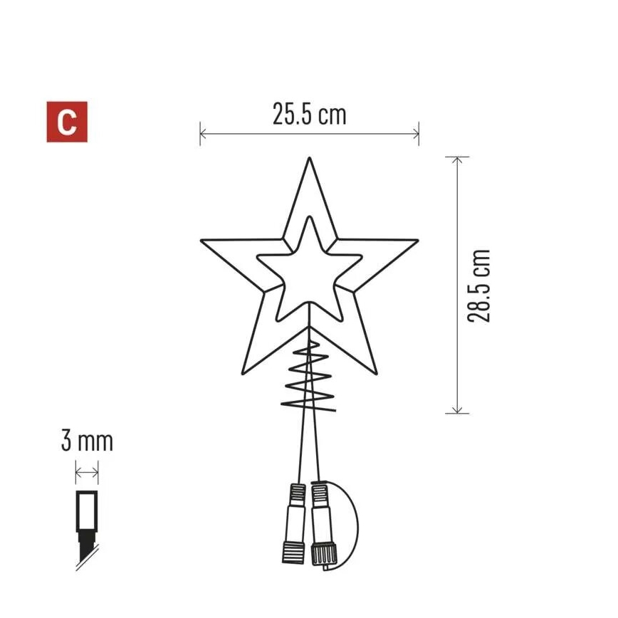 LED Външна коледна украса 30xLED/4W/30V IP44 студено бяло