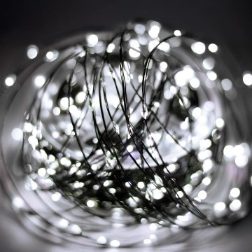 LED външна коледна гирлянда 1000xLED/230V 8 режима 53 m IP44 студено бяла + дистанционно управление