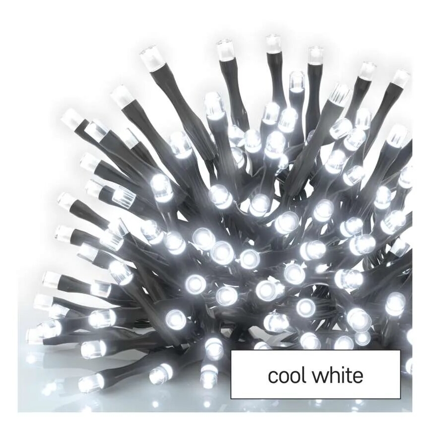 LED външна коледна гирлянда 100xLED/2,5x0,9m IP44 студено бяло