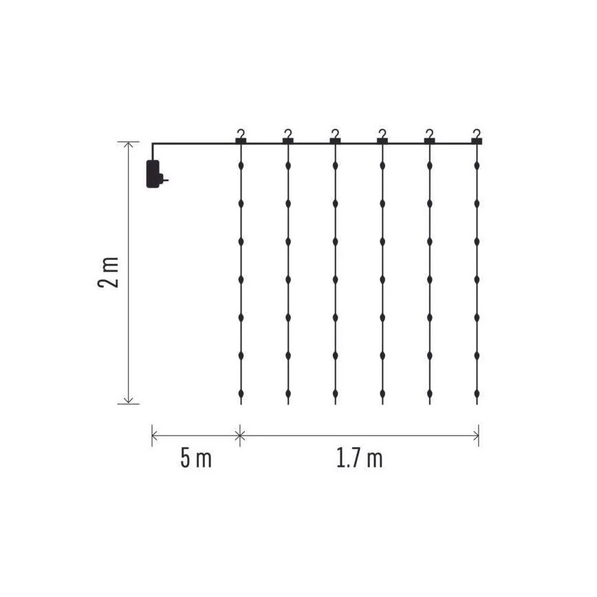 LED външна коледна гирлянда 240xLED/8 функции 6,7 m IP44 топло бяло