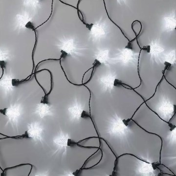 LED външна коледна гирлянда 50xLED/8 функции 14,8 m IP44 студено бяла