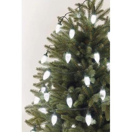 LED външна коледна гирлянда 50xLED/8 функции 14,8 m IP44 студено бяла