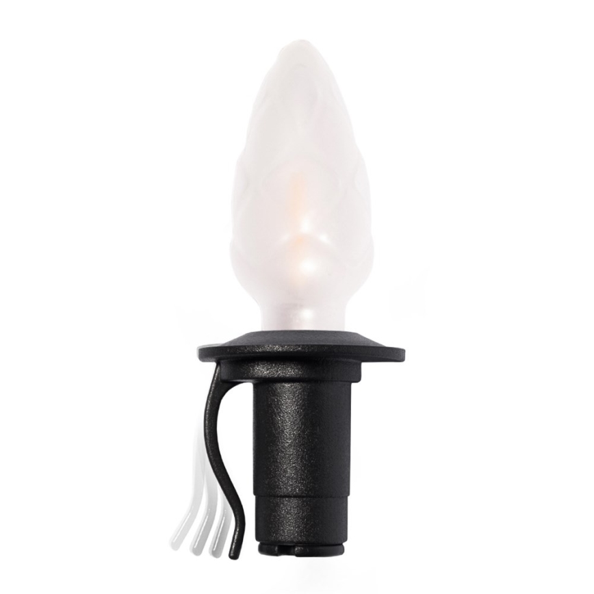 LED външна коледна верига CONE FILAMENT 20xE10 19m цветна/топло бяла IP44, Произведено в Чехия