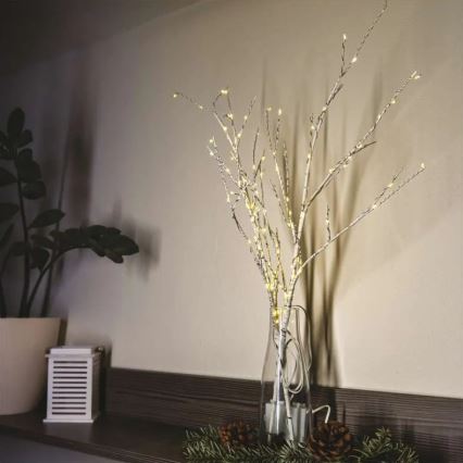 LED външна коледна украса 100xLED/3xAA топла бяла IP44