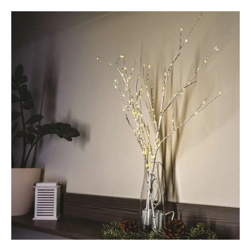 LED външна коледна украса 100xLED/3xAA топла бяла IP44