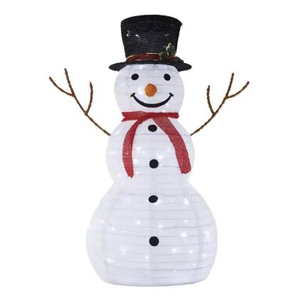 LED външна коледна украса 80xLED/2,25W/4,5/230V IP44 90 cm фигура на снежен човек