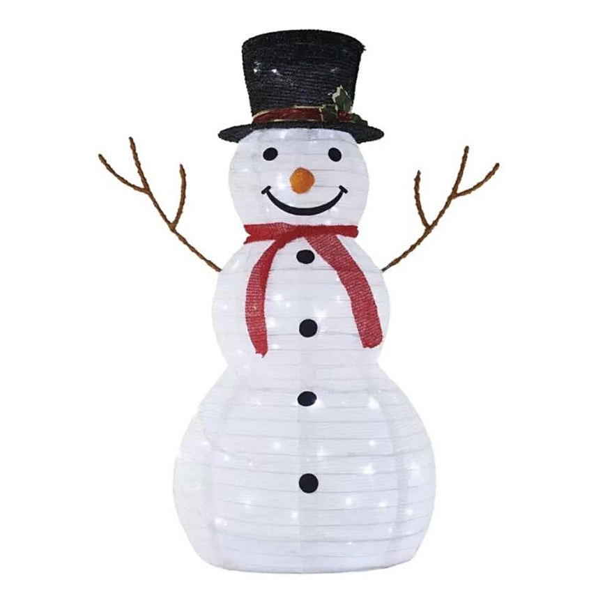 LED външна коледна украса 80xLED/2,25W/4,5/230V IP44 90 cm фигура на снежен човек