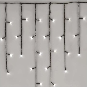 LED Външна коледна верига 100xLED/2,5x0,9м IP44 студено бяла