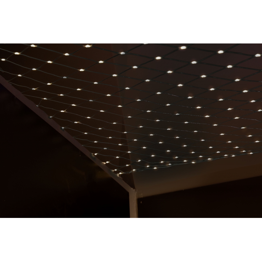 LED външна коледна завеса NET 240xLED/7,2W/230V 1,5x2 m IP44 топла бяла