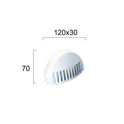 LED Външно настенно осветително тяло WINDOW LED/7W/230V IP65 бяло