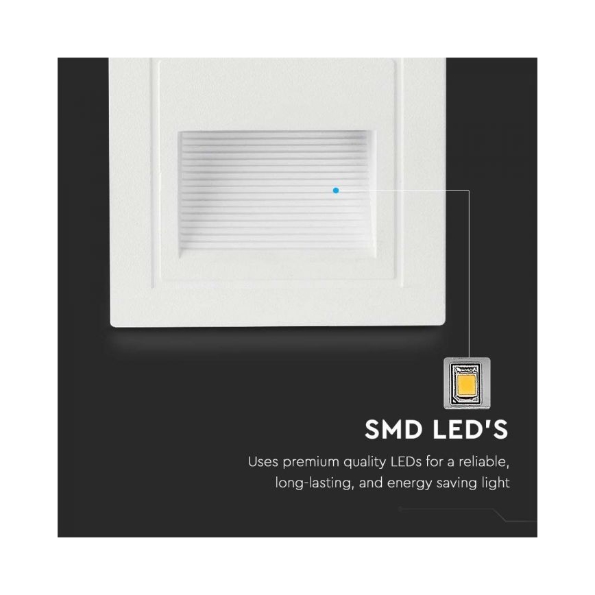 LED Външно осветително тяло за стълби LED/5W/230V 3000K IP65 бяло