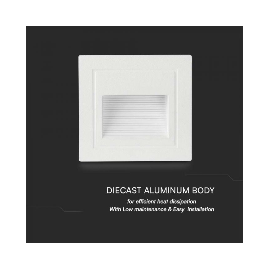 LED Външно осветително тяло за стълби LED/5W/230V 3000K IP65 бяло