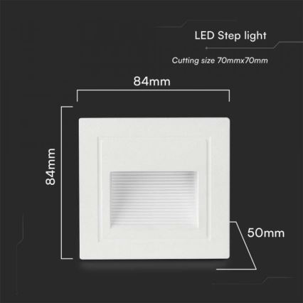 LED Външно осветително тяло за стълби LED/5W/230V 3000K IP65 бяло