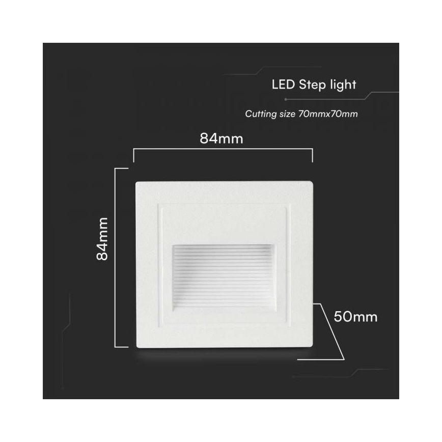 LED Външно осветително тяло за стълби LED/5W/230V 3000K IP65 бяло