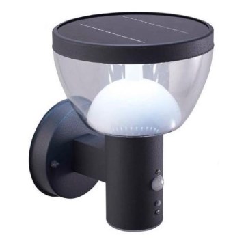 LED Външно соларно стенен осветител с сензор LARIX LED/3W/3,7V 2200 mAh IP44