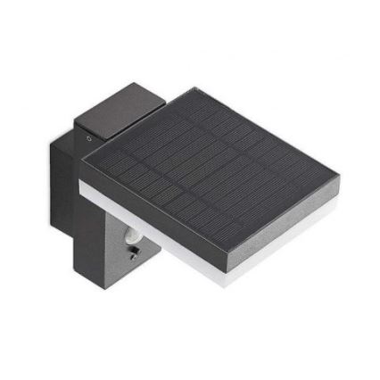 LED Външно соларно стенен осветител с сензор LED/5,5W/3,7V 3000K IP54 2200 mAh