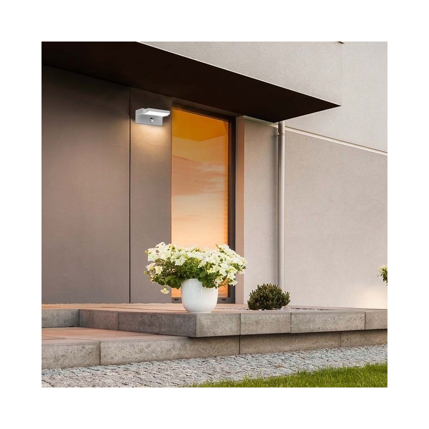 LED Външно стенна лампа със сензор LED/17W/230V 3000K IP65 черен