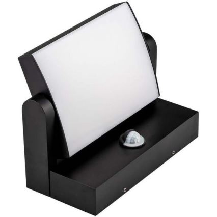 LED Външно стенна лампа със сензор LED/17W/230V 3000K IP65 черен