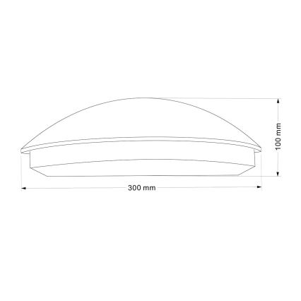 LED външно стенено осветително тяло ALABAMA LED/12W/230V IP54 черно
