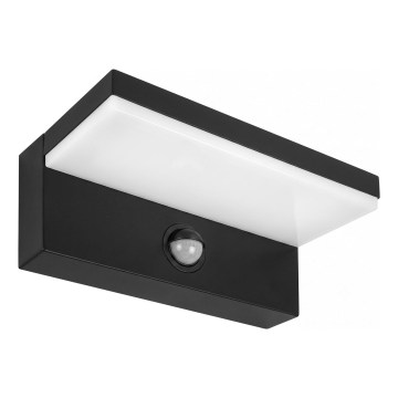 LED Външно стеннo LED осветително тяло с датчик за движение NOLA LED/12W/230V IP65 черно