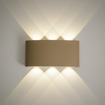 LED външно стенно осветително тяло ARROW LED/6W/230V IP54 бежово