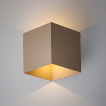 LED външно стенно осветително тяло CUBE LED/10W/230V IP54 бежово