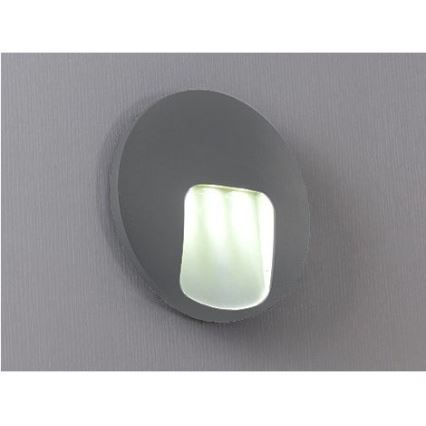LED външно стенно осветително тяло DACU LED/3W/230V IP54 сиво