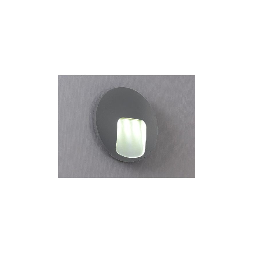 LED външно стенно осветително тяло DACU LED/3W/230V IP54 сиво