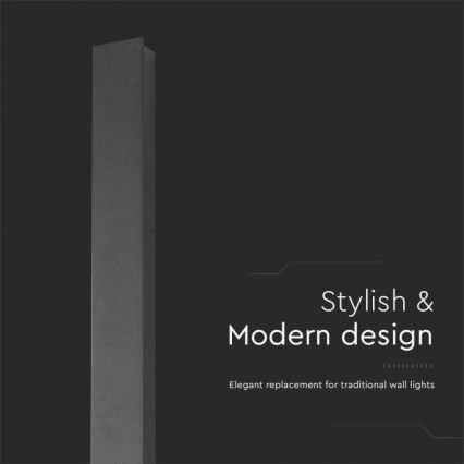 LED външно стенно осветително тяло LED/10W/230V 3000K IP65 51 cm черно