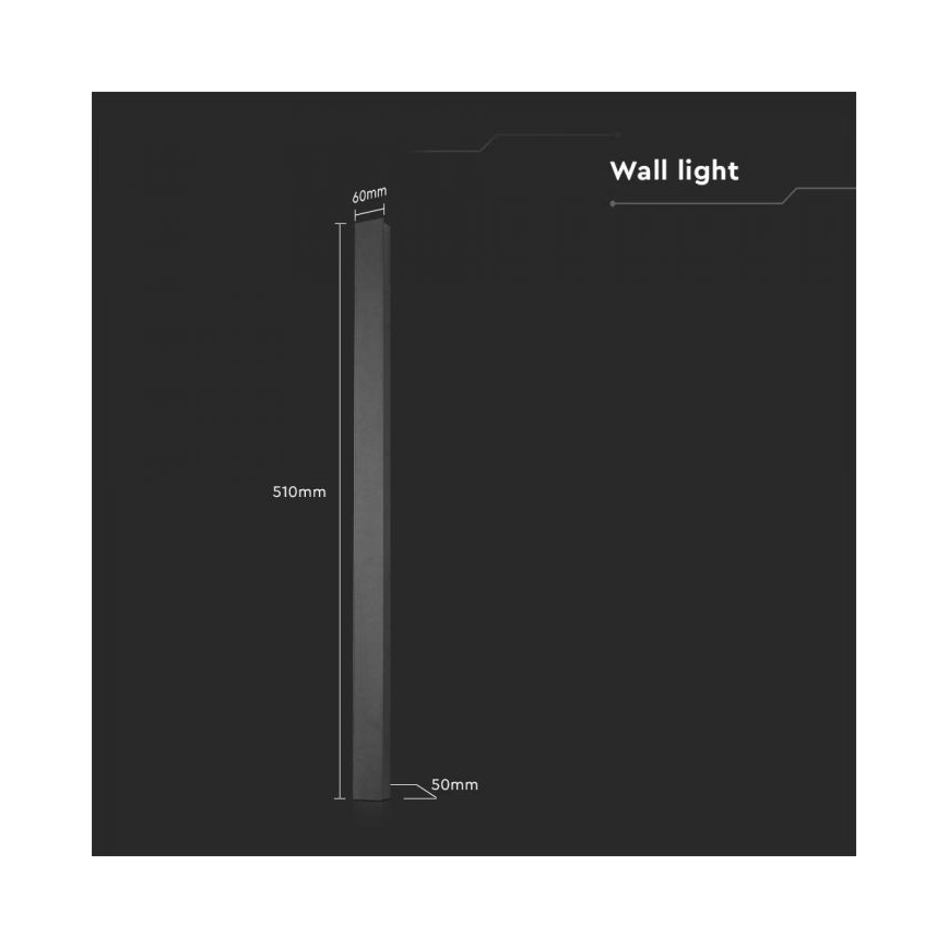 LED външно стенно осветително тяло LED/10W/230V 4000K IP65 51 cm антрацит