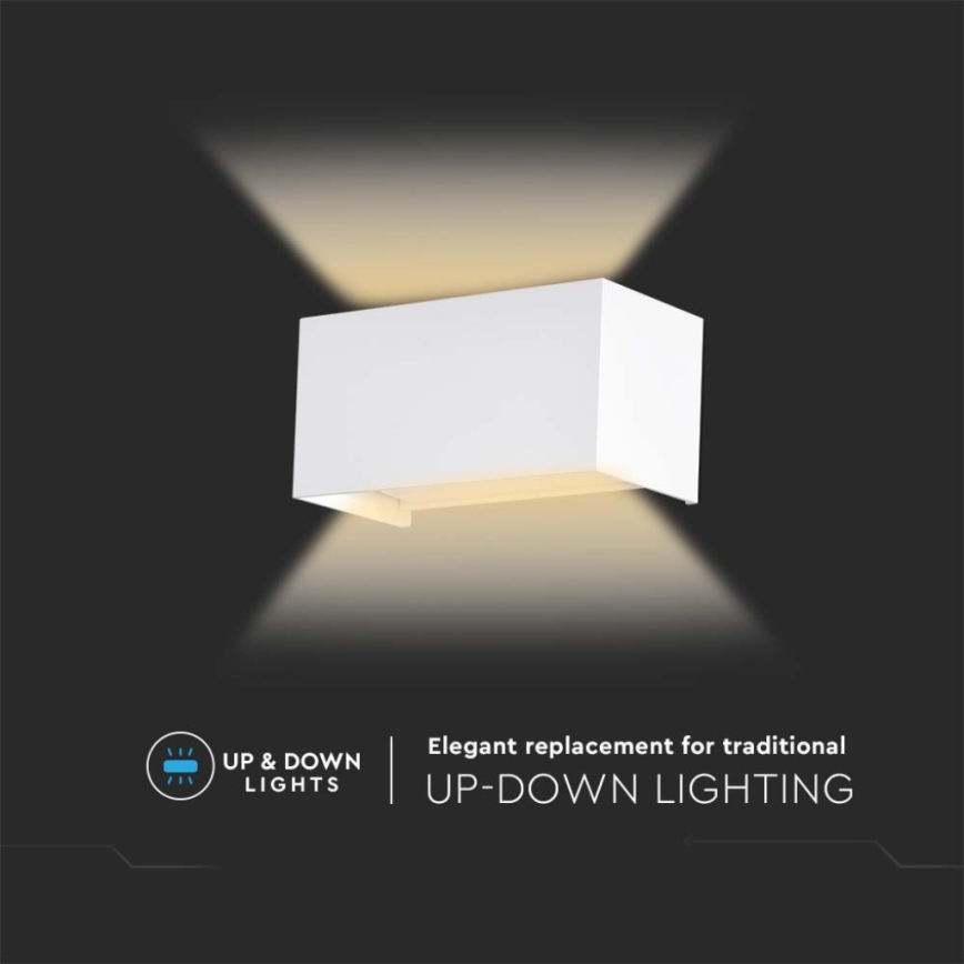 LED външно стенно осветително тяло LED/24W/230V 3000K IP65 бяло