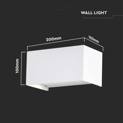LED външно стенно осветително тяло LED/24W/230V 3000K IP65 бяло