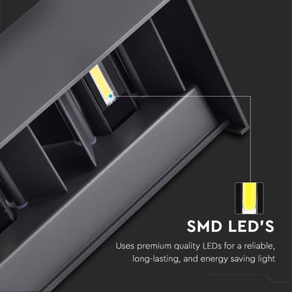 LED външно стенно осветително тяло LED/24W/230V 3000K IP65 черно