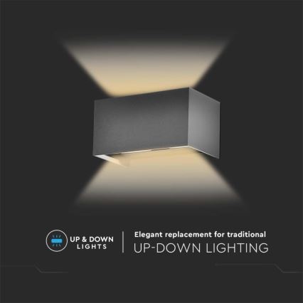 LED външно стенно осветително тяло LED/24W/230V 4000K IP65 антрацит