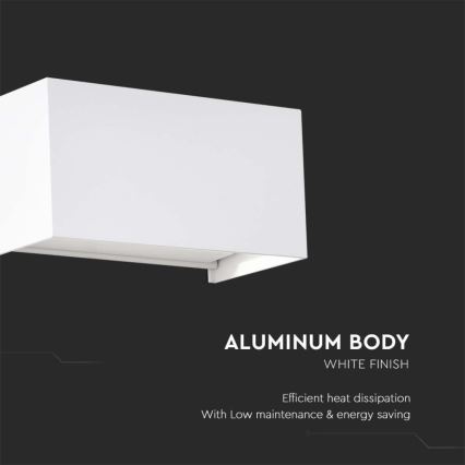 LED външно стенно осветително тяло LED/24W/230V 4000K IP65 бяло