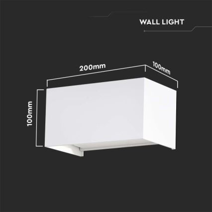 LED външно стенно осветително тяло LED/24W/230V 4000K IP65 бяло
