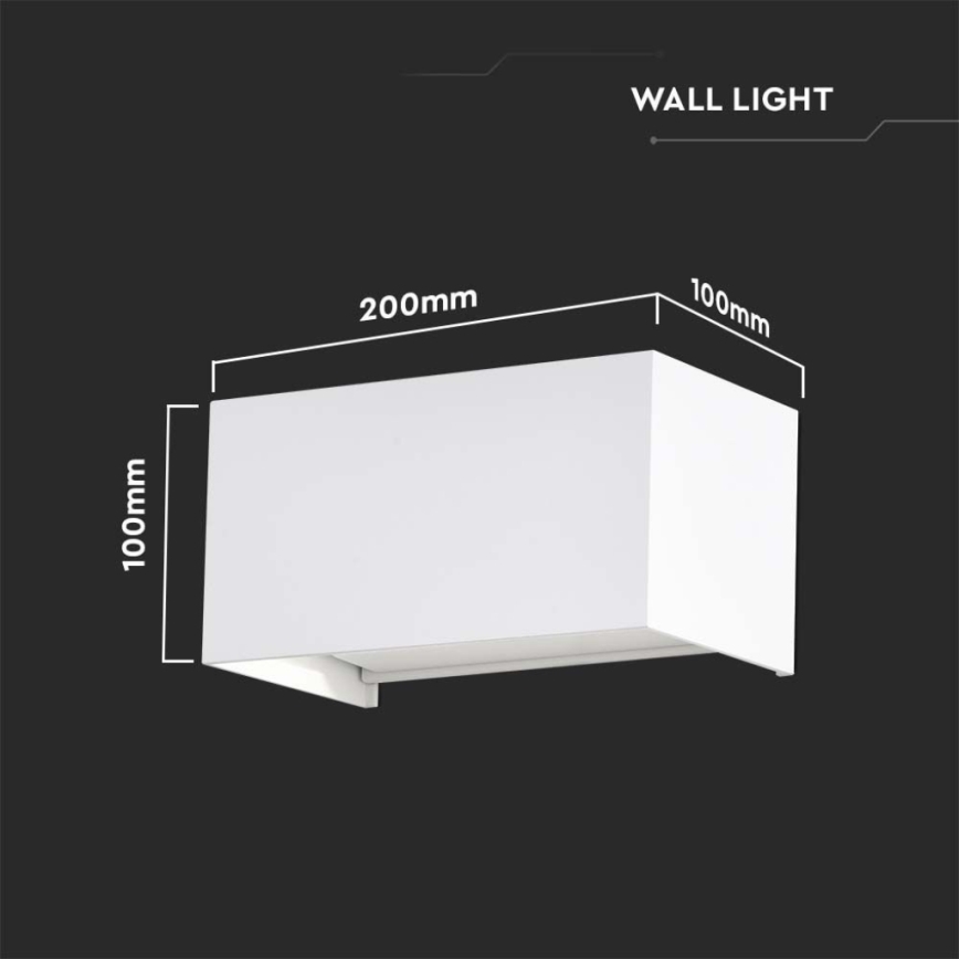 LED външно стенно осветително тяло LED/24W/230V 4000K IP65 бяло