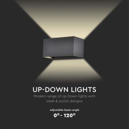 LED външно стенно осветително тяло LED/24W/230V 4000K IP65 черно