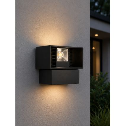 LED външно стенно осветително тяло LED/6W/230V IP54 черно