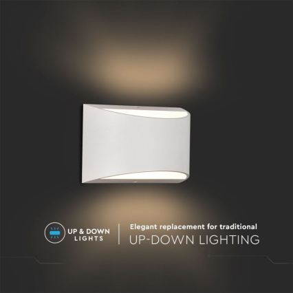 LED външно стенно осветително тяло LED/9W/230V 4000K IP54 бяло
