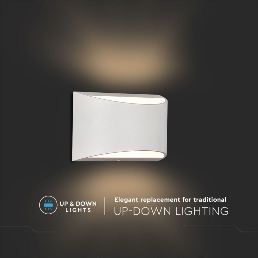 LED външно стенно осветително тяло LED/9W/230V 4000K IP54 бяло