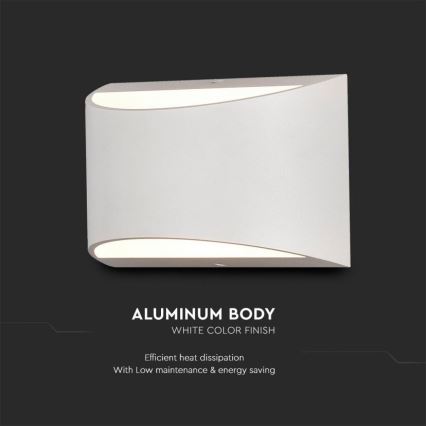 LED външно стенно осветително тяло LED/9W/230V 4000K IP54 бяло