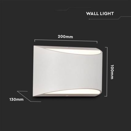 LED външно стенно осветително тяло LED/9W/230V 4000K IP54 бяло