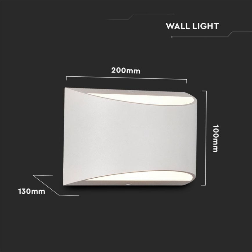 LED външно стенно осветително тяло LED/9W/230V 4000K IP54 бяло